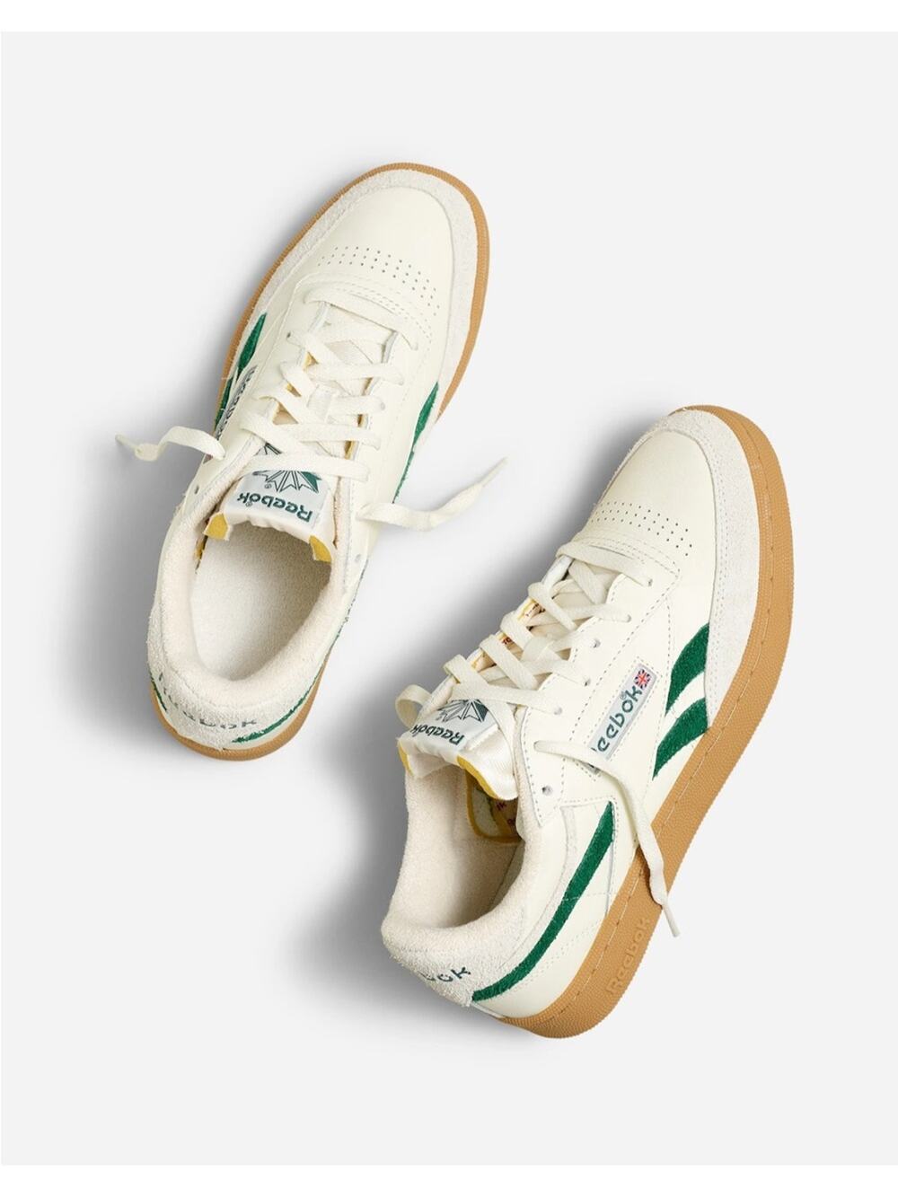 Madewell x Reebok® Unisex Club C Revenge Sneakers Chalk Dark Green W 8.5 M 7